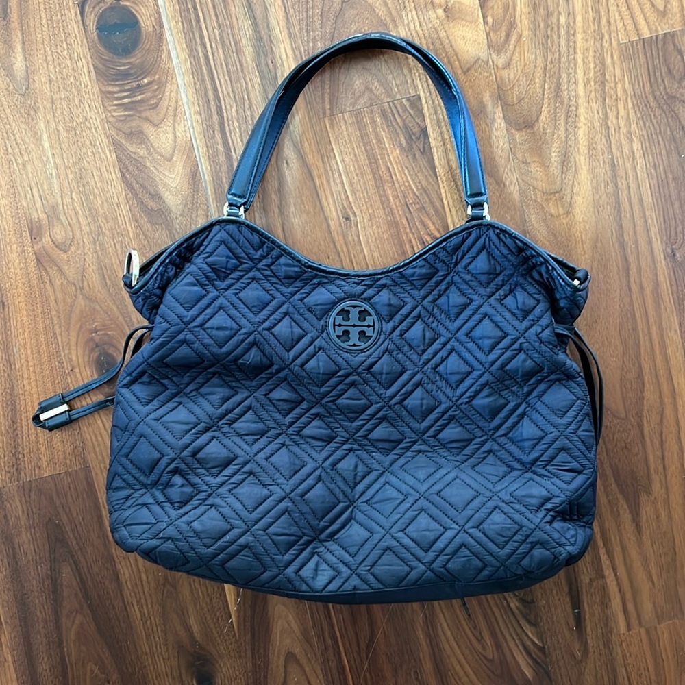 Tory Burch diaper bag.